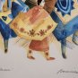 Signed Daniel Ramirez Saginaw Chippewa Native American Watercolor Art Print
