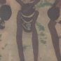 Original Kenyan Art THREE TRIBAL AFRICAN DRUMMERS Textile Batik Painting Africa
