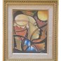 2001 Scarce Painting by Jeff Joseph Haitian Contemporary Abstract Art Portrait
