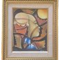 2001 Scarce Painting by Jeff Joseph Haitian Contemporary Abstract Art Portrait