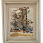 Vintage 1980 Signed Morris Katz Floral Landscape Trees Textured 8 by 10 Painting