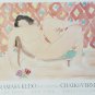 1989 Muramasa Kudo RECLINING WITH ROSES Chalk & Vermilion Art Poster Print NYC
