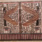 RARE Goddess Isis and Nephthys King Tut Egypt Kemet Framed Papyrus Art Painting