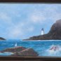 Original & Signed Betsy Crahen - Lighthouse - Scenic Seaside Seascape Painting