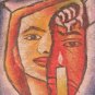 Signed Benjamin (Benyamin) Long Judaica Portrait Art Painting ISRAELI ARTIST