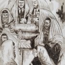 RARE Signed George Crionas "The Reading of Torah" 4/175 Judaica Jewish Art Print