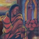 Vintage Rare Diego Sanchez Our Lady of Guadalupe Virgin Mary Poster Print Mexico
