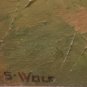 Rare & Signed S. Wolf Large Scenic Landscape #5 Art Painting