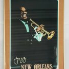 Vintage Framed & matted 1978 Louis B. Armstrong Jazz Poster By John Ireland
