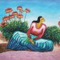 Signed Kossloff Southwestern Native Indian Woman Art Painting R.C Gorman Style