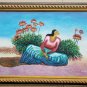 Signed Kossloff Southwestern Native Indian Woman Art Painting R.C Gorman Style