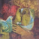 Signed ALVAR SUNOL MUNOZ-RAMOS L' Amitie Peasant Women Lithograph Art Print