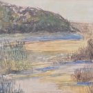 1983 Signed Lydia Forte Santiago Framed Original Landscape Watercolor Painting
