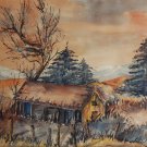 Rare 1979 Nabeela George Landscape Watercolor Art Painting Lebanese Palestinian Rare 1979 Nabeela George Landscape Watercolor Art Painting Lebanese Palestinian