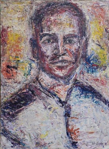 Original James Ryder Murphy PORTRAIT Abstract Acrylic Painting on Canvas
