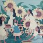 Eugenia Louis  - Beautiful Latina Women in Field of Sunflowers Mexico Art Print