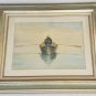 1978 Signed Gail Richardson - Man in Boat - Fisherman - Watercolor Art Painting