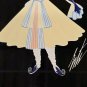 1981 Erte People Large Framed Art Deco Lithograph Poster Fashion Print