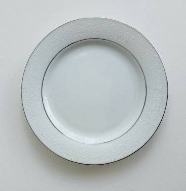 (4) Baum Brothers Fine China 6 3/4" Bread & Butter Plates White Floral Pattern