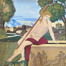 1994 Richard Titlebaum VENICE Painting Dedicated to the Memory of LEO TOLSTOY