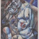 YUROZ Framed Cubism Exhibition Invitational Postcard Coral Springs Museum of Art