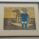 Hand Signed Margery Niblock - Ian's Horse - Art Cartoon Children Humor Print
