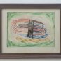 1971 Original & Vintage Signed H. Burr Abstract Art Framed Painting
