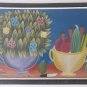 Vintage Seide Benoit Haitian Naif Art Still Life Painting Haiti - Listed Artist