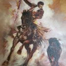 Rare & Signed Robert Barnete Bull and Matador Painting Spain - Spanish Era