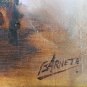 Rare & Signed Robert Barnete Bull and Matador Painting Spain - Spanish Era