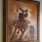 Rare & Signed Robert Barnete Bull and Matador Painting Spain - Spanish Era