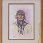 (2) Vintage & Hand Signed By Robert Carter Native American Indian Framed Prints