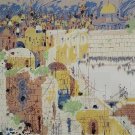 1968 Signed Shmuel Katz "S-88 View of the Wall Winter" Judaica A/P Serigraph