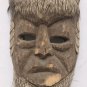 Vintage Mexican Folk Art Dance Mask Carved Wood Porcupine Quills Armadillo