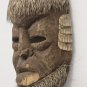 Vintage Mexican Folk Art Dance Mask Carved Wood Porcupine Quills Armadillo
