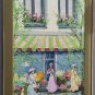 Vintage Signed Elaine Roth Southern Women Street Scene Mixed Media Art Painting