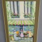 Vintage Signed Elaine Roth Southern Women Street Scene Mixed Media Art Painting