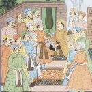 WOW! Original Mughal Indian Sikh Hindu Traditional Folk Art Painting on Silk #1