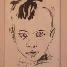 Signed Moshe Gat - Boy II - Artist Proof Litho Art Safrai Gallery Israel Judaica