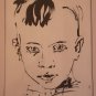Signed Moshe Gat - Boy II - Artist Proof Litho Art Safrai Gallery Israel Judaica