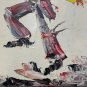 1979 Rare Signed Morris Katz Clown Painting Textured Oil on Masonite