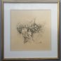Rare Lynn Gertenbach Art Print - Grandfather & Grandson holding a Dove - Framed