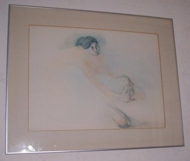 1970's R.C Gorman Navajo "The Dancer" Native American Indian Woman Art Print
