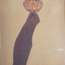 Norma Andraud Southwestern Native Indian Woman with Acoma Pot Embossed Art Print