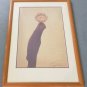 Norma Andraud Southwestern Native Indian Woman with Acoma Pot Embossed Art Print