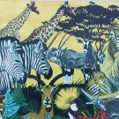 Jorge Fernandini - Zebra Tropical Jungle Animals- Watercolor Art Miami Florida
