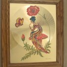 Vintage 1970's Michelle Emblem Original Foil & Handpainted Art "Poppy Nymph" Sig Vintage 1970's Michelle Emblem Original Foil & Handpainted Art "Poppy Nymph" Sig