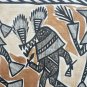 Vintage Framed African Textile Art Korhogo Mud Cloth Senufo Tapestry Ivory Coast