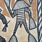 Vintage Framed African Textile Art Korhogo Mud Cloth Senufo Tapestry Ivory Coast