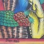 Signed JOHN - Haitian Women Marketplace Scene - Naif Native Art Painting Haiti